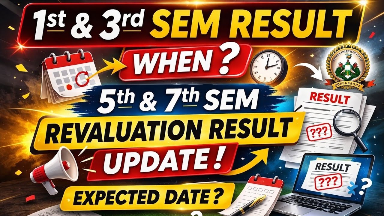VTU result|1st and 3rd sem result date|5th and 7th sem revaluation update|when is result?|edu yodha 