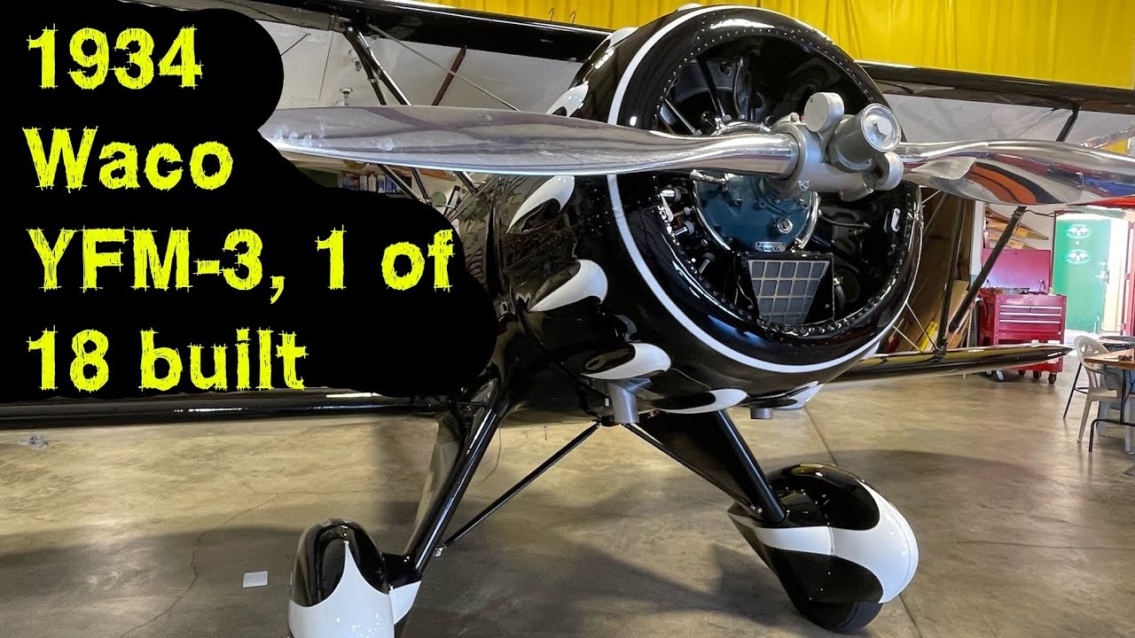 Биплан Waco YFM-3 1934 года безупречно отреставрирован, осмотритесь