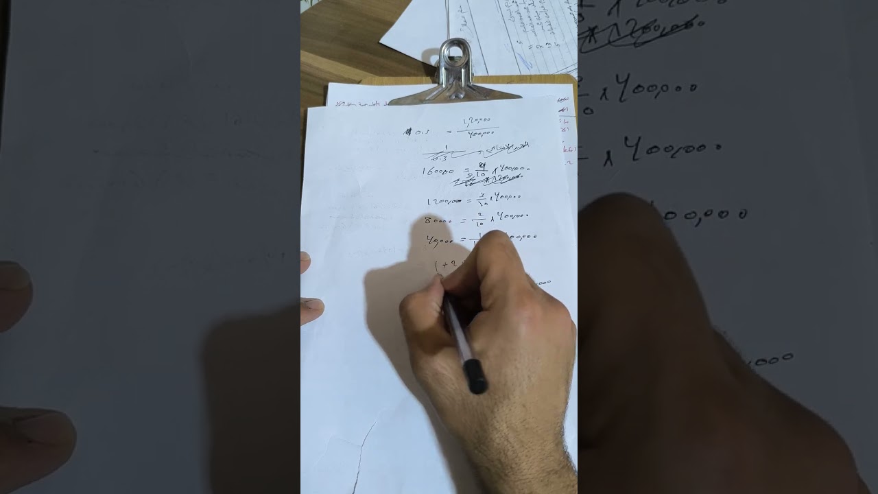 مثال عن الاندثار طريقه القسط المتناقص