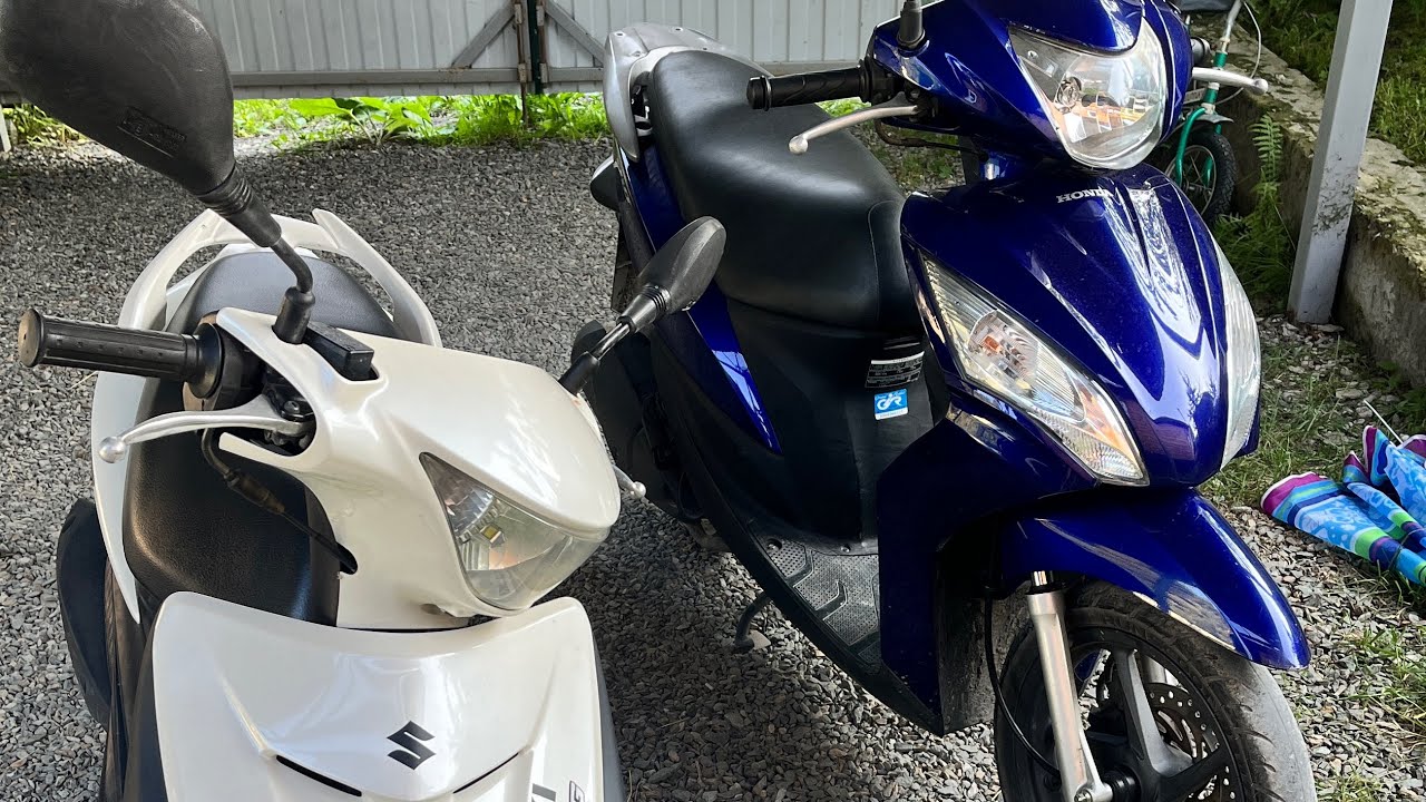 Honda dio 110 vs Suzuki address 125s обзор тест сравнение