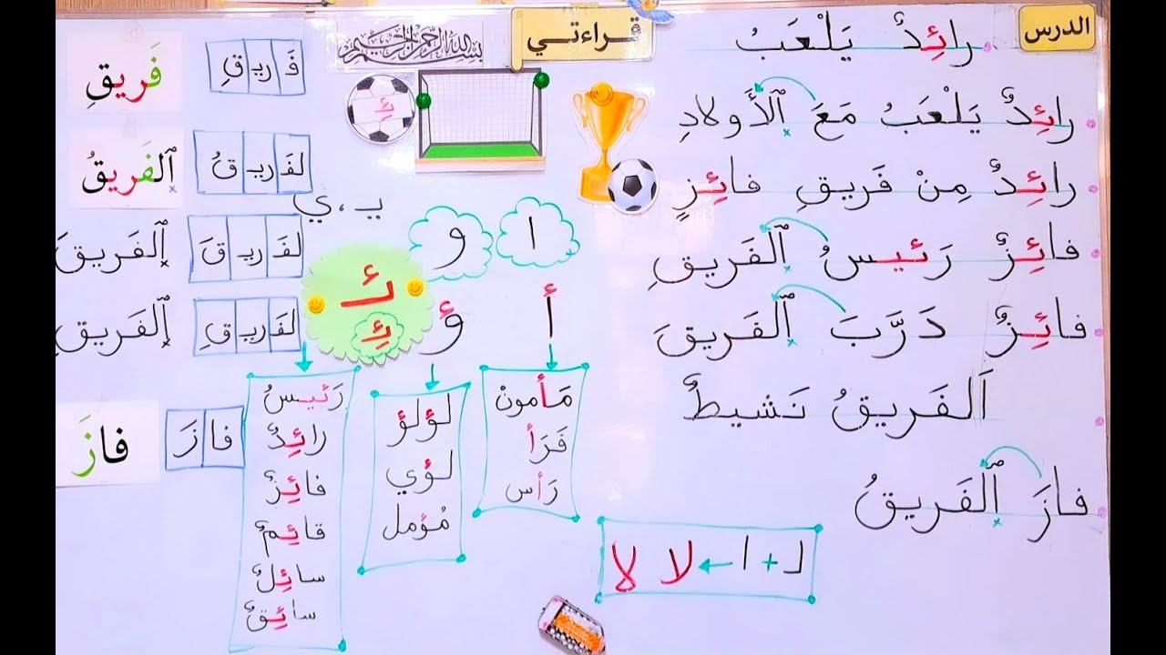قراءة صف أول أبتدائي //درس ( رائِدٌ يَلعَبُ ) #تعلم_القراءة_والكتابة_معنا_بسهولة