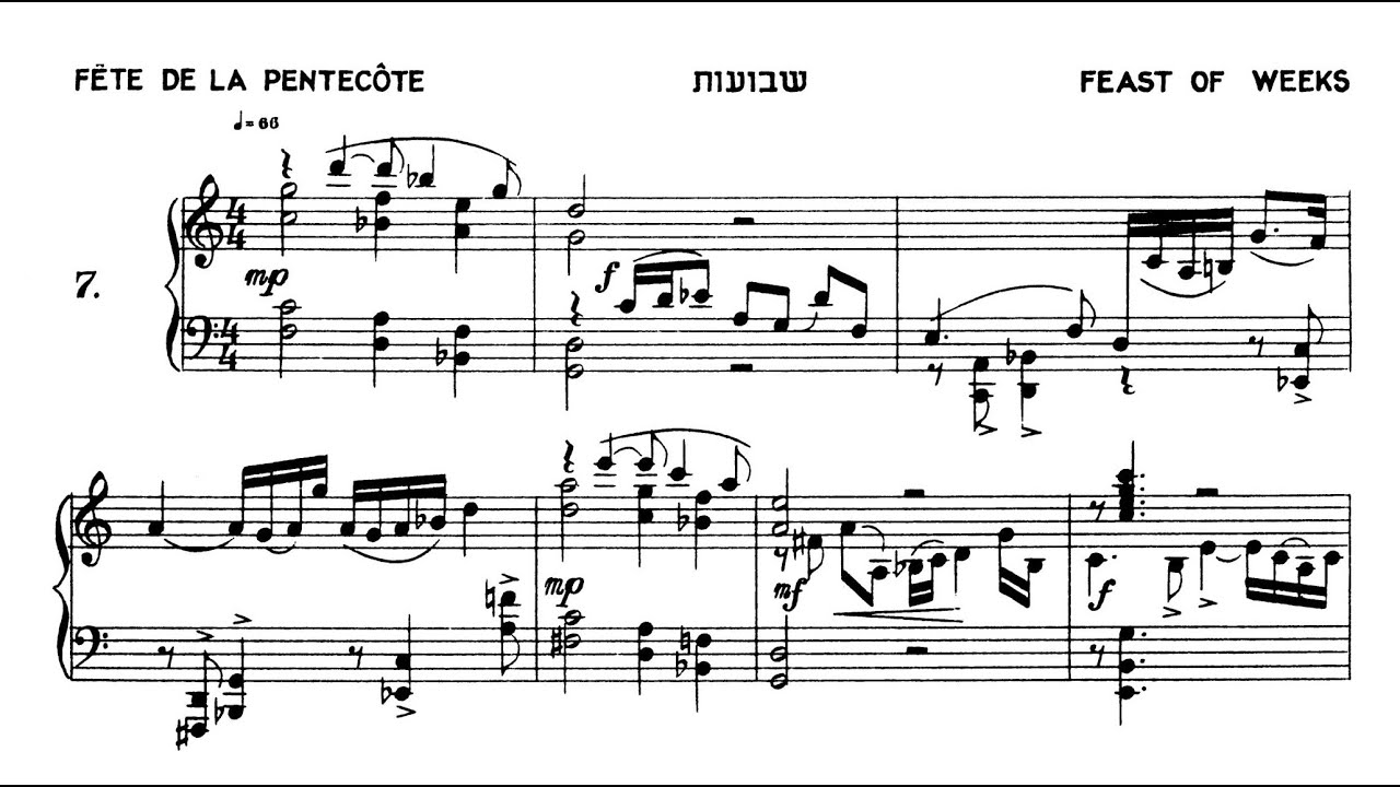 Milhaud, Darius (1951): Le candélabre à sept branches, suite pour piano, op. 315 — Frank Pelleg