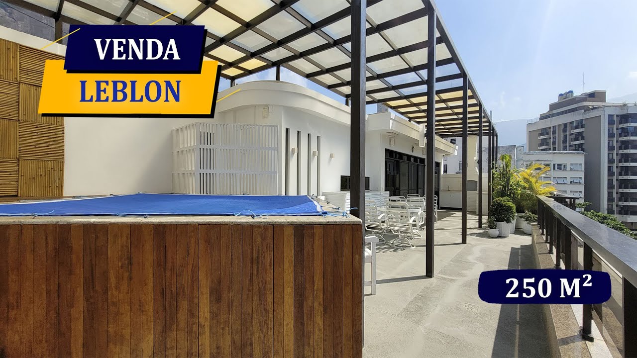 LEBLON JERÔNIMO MONTEIRO I LUXUOSA COBERTURA ÚNICA PANORÂMICA TODA REFORMADA 250M2 I P.24H 3 VAGAS