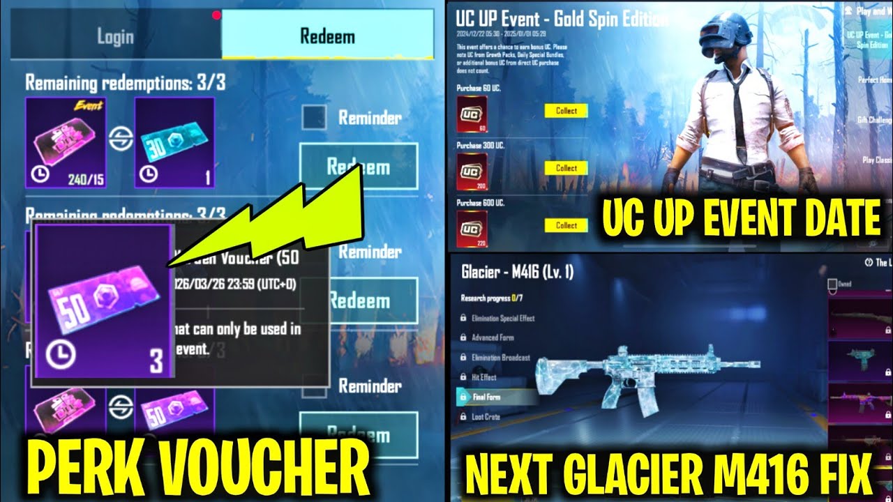 Good News 😍 Wildsoul Warden Perk Vouchers Date | Next Uc Up Event bgmi | Bgmi M416 Glacier Coming 