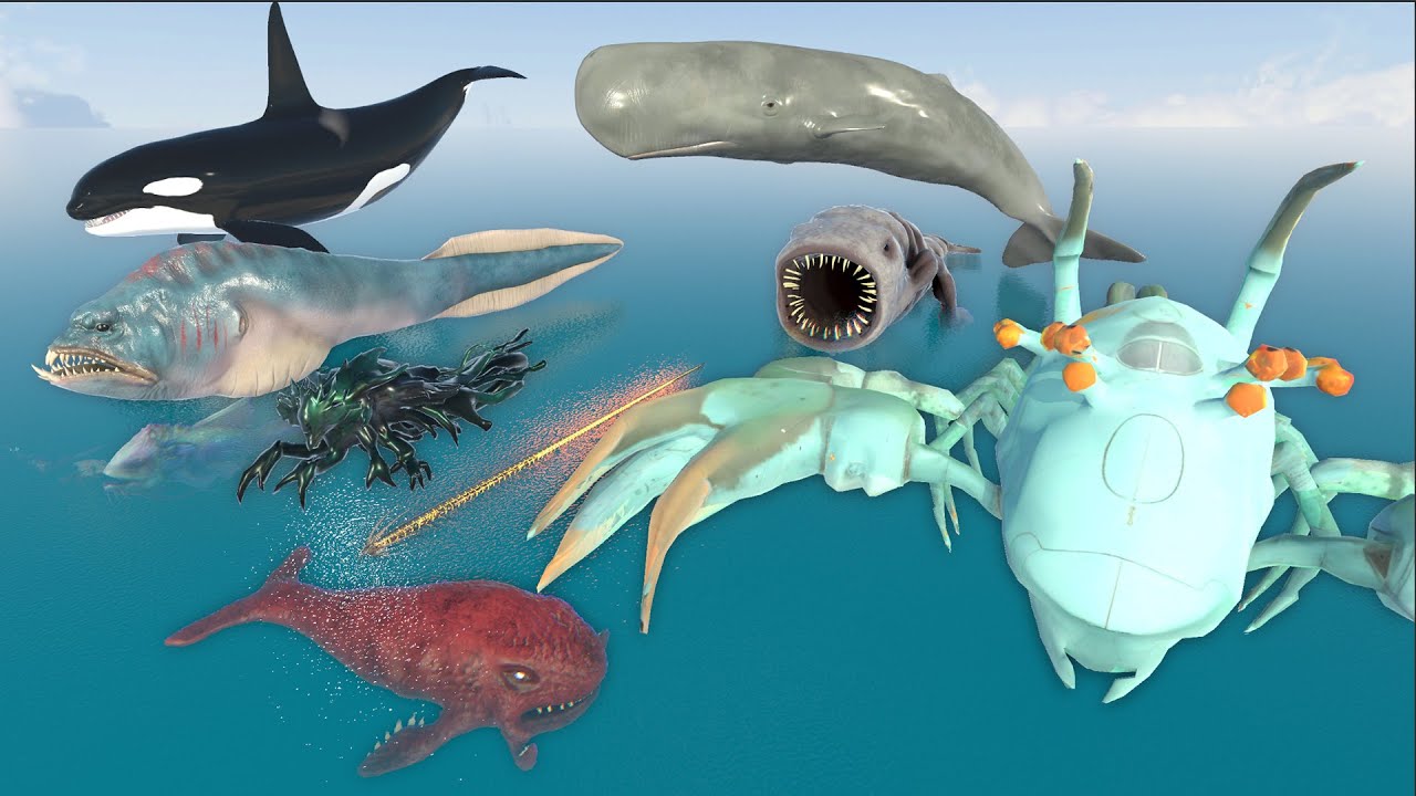 SCP-3700-1 Vs Colossal Whale | 3D Sea Monster Size Animation Comparison
