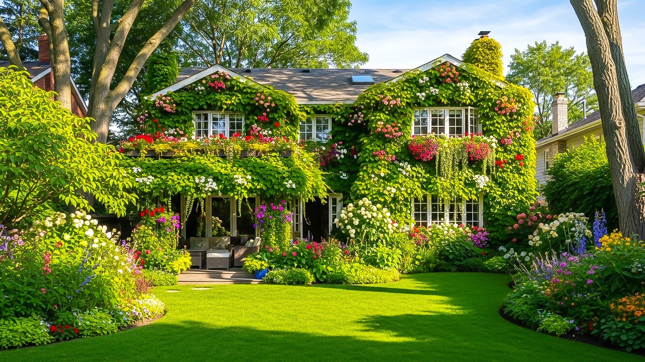 Blooming Flower Garden in Soft Piano Harmony 🌷 Relaxing Nature Walk for Calm and Focus