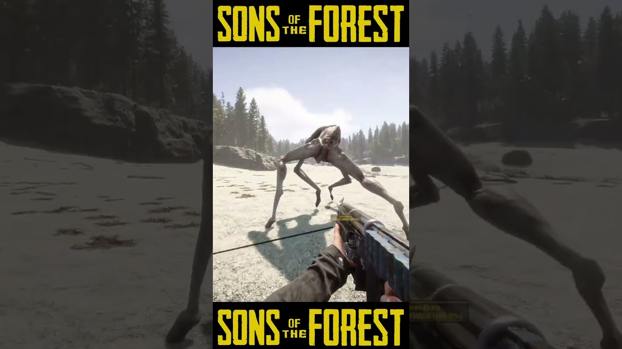 Sons of the Forest Weapons Test - Zip Gun #shorts