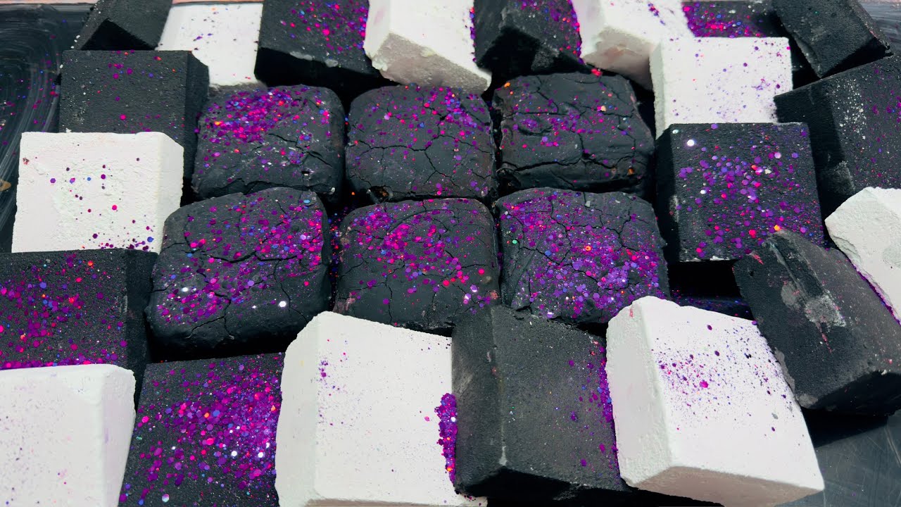 Happy Birthday @dynasaimphar8846  | Black Paste Dyed Gym chalk Crush |  ASMR Gym chalk