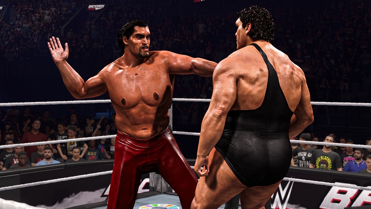 WWE 2K25 ANDRE THE GIANT VS THE GREAT KHALI ONE ON ONE MATCH GAMEPLAY