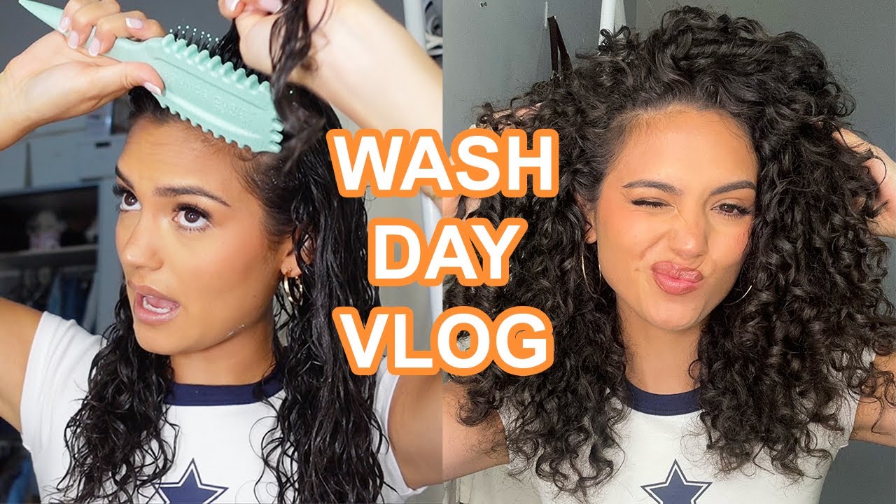 Trying out a new styling brush! 🧡 Wash day and my refresh routine VLOG