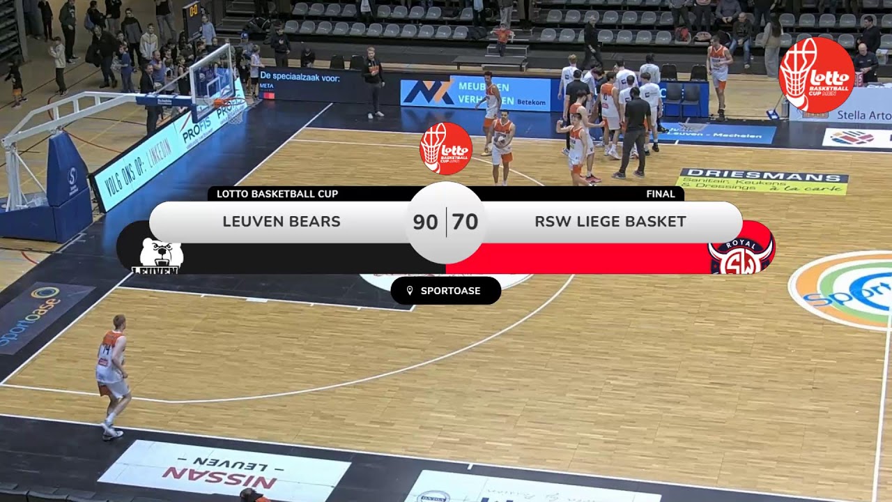 Stella Artois Leuven Bears vs RSW Liege Basket // Lotto Basketball Cup MEN