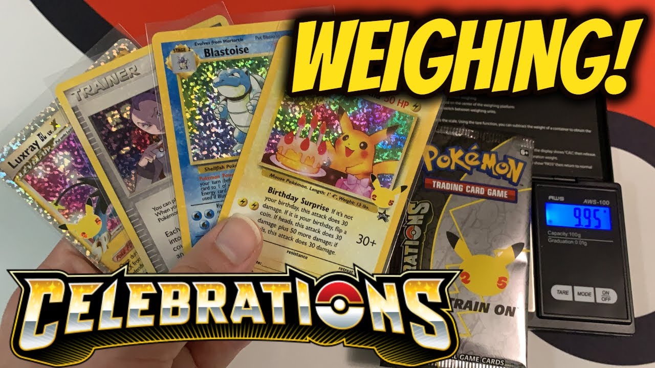 WEIGHING Pokemon Celebrations Packs- Can it be done?