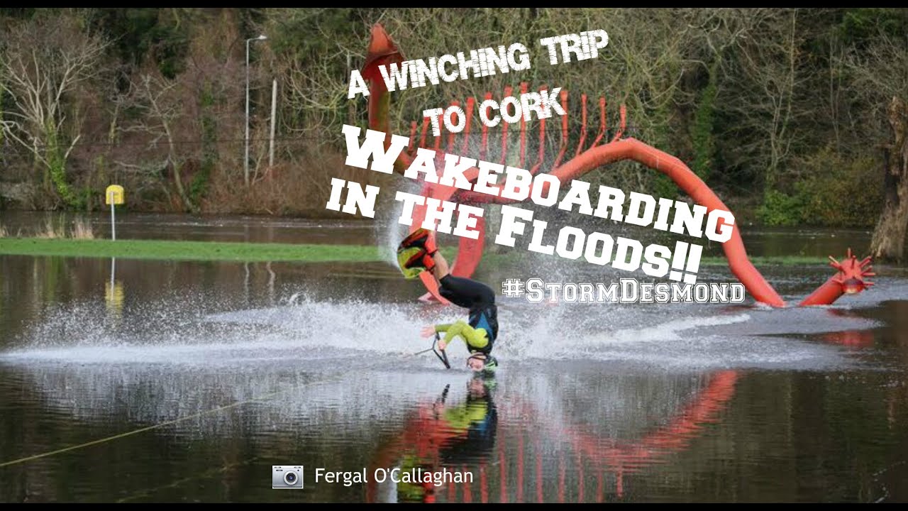Winch Wakeboarding - Floods in Ireland