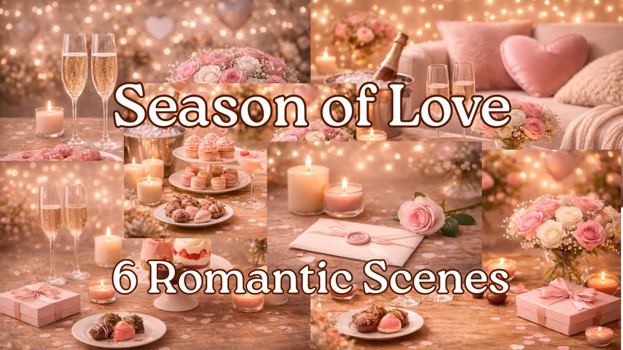 Season of Love | Valentine's Day Ambient TV Art | Romance and Candlelight