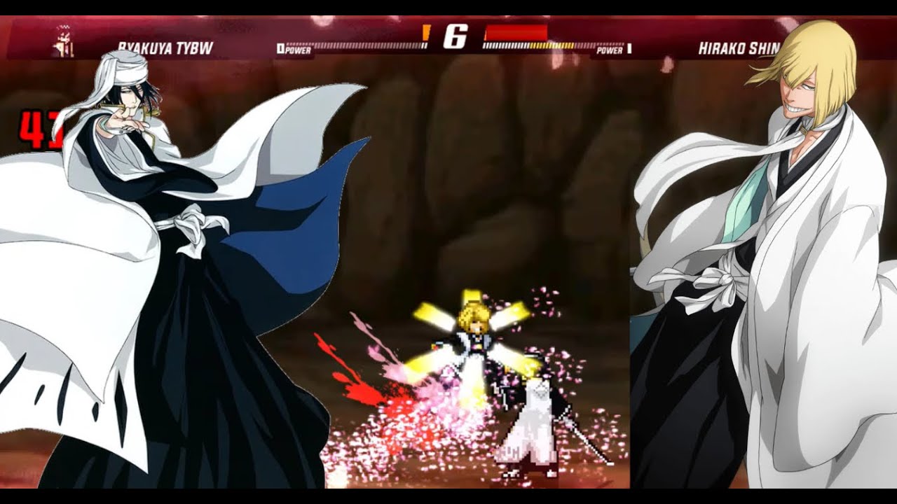 Byakuya TYBW VS Hirako Shinji - Bleach Mugen Gameplay