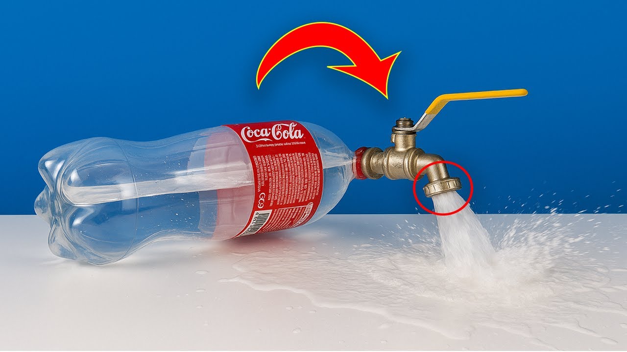 Потрясающая идея своими руками! Бесплатная насадка для подачи воды из бутылки и ПВХ — очень умно!