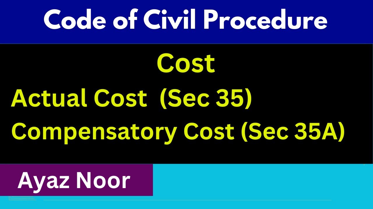 Cost || Actual Cost || Compensatory Cost || CPC || Ayaz Noor