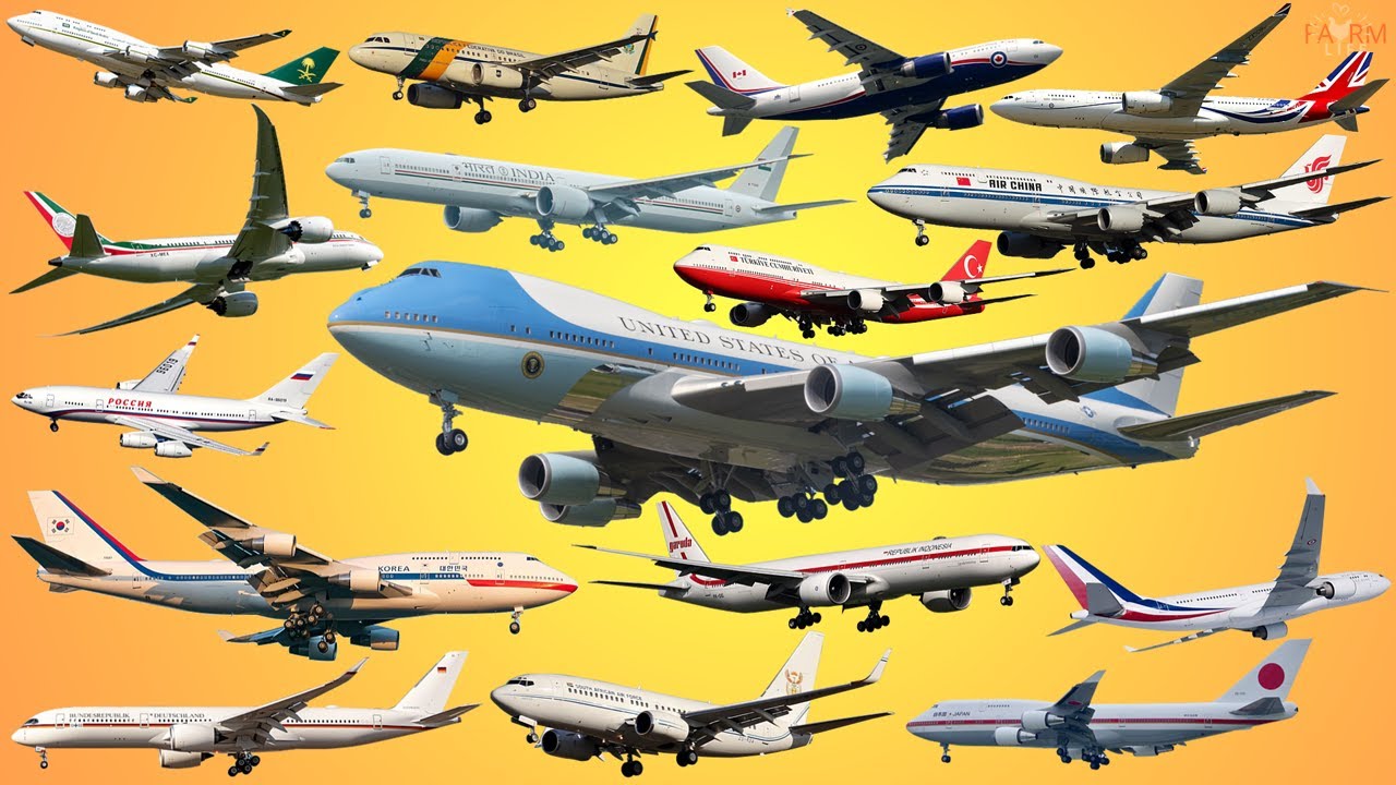 Air Force One and Presidential Aircraft USA, Japan, Korea,Russia,India | World leaders' private jets