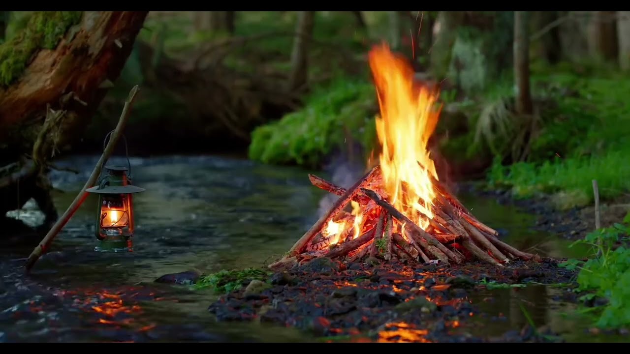 Fireplace in Forest Full HD