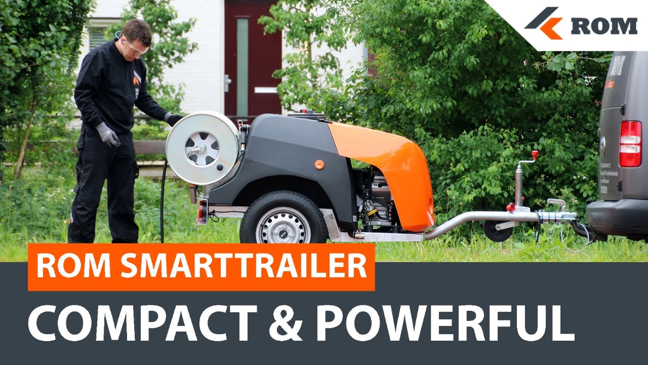 ROM SmartTrailer sewer cleaning trailer | sewer jetter drain cleaner