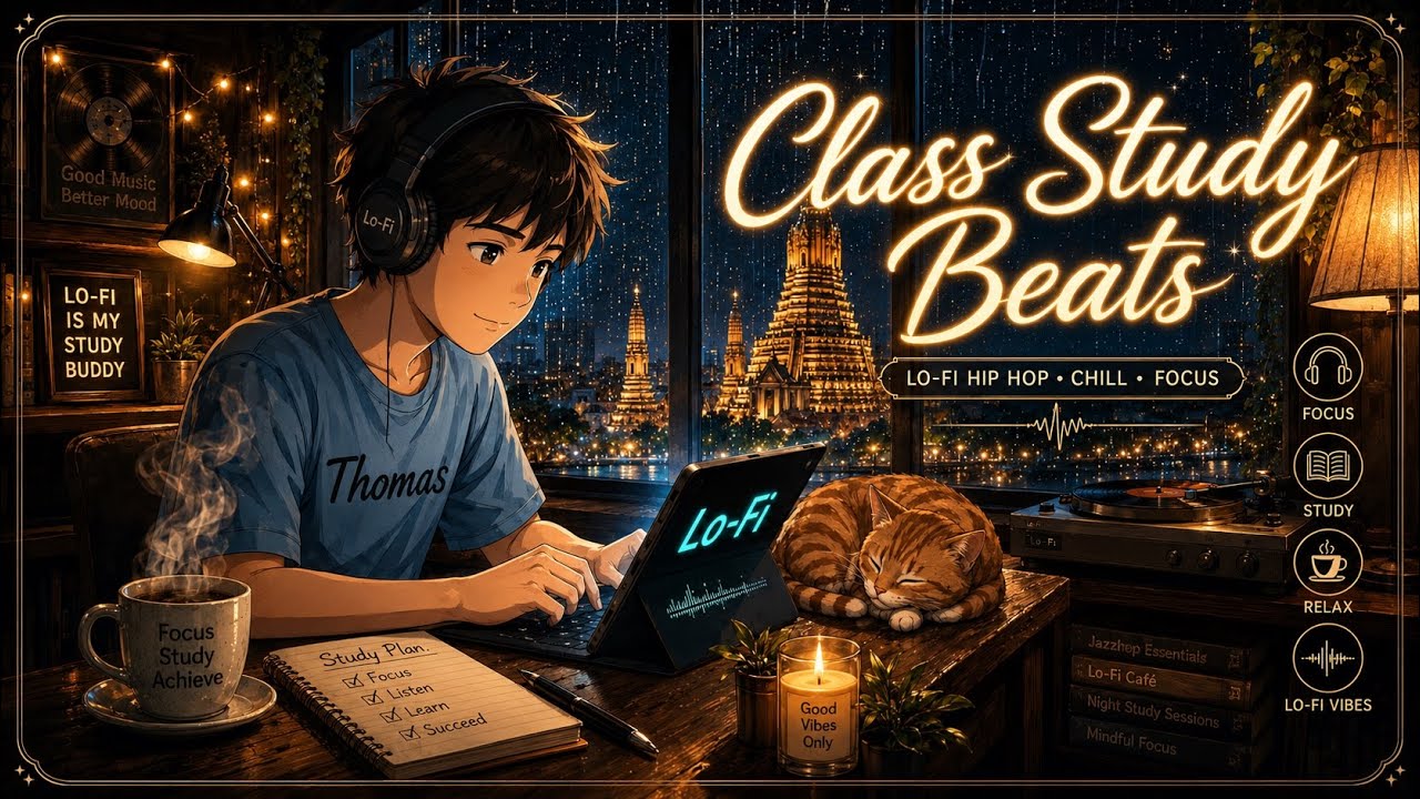 Classic Study Beats at Wat Arun(Chill & Focus) Lofi Song 3Hrs.สายชิลล์ ทำงาน อ่านหนังสือ
