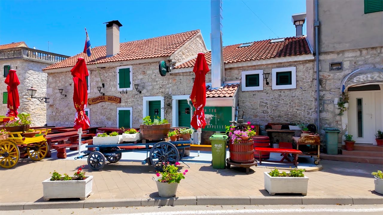 Vodice Croatia 4K Old Town Walking Tour 2025