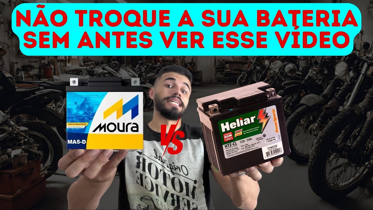 QUAL A MELHOR BATERIA PARA SUA MOTO? MOURA OU HELIAR?