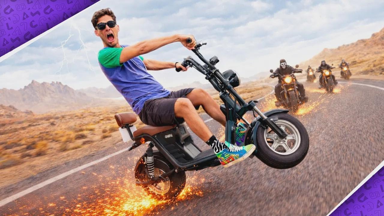 Me compré una moto eléctrica y la puse a prueba con varios retos