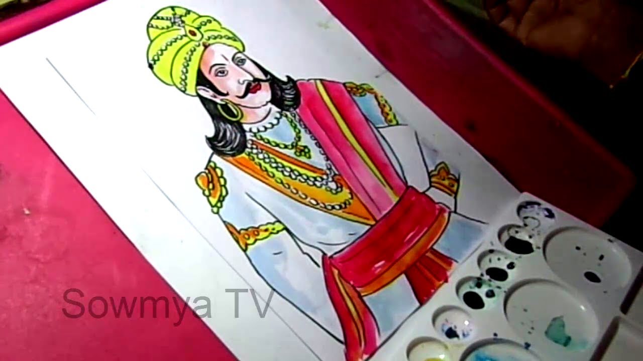 king drawing / raja chitra / raja drawing / how to draw king / sibi chakravarthy drawing /king photo