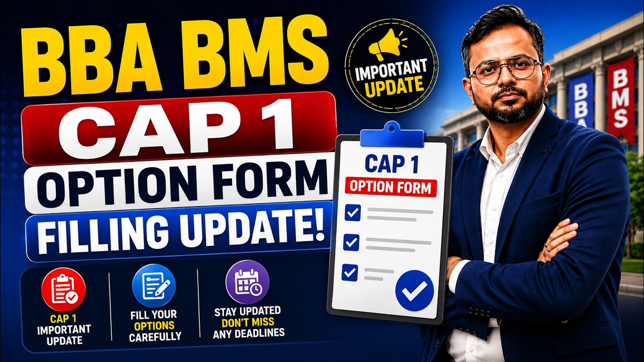 BBA BMS CAP 1 Option form filling 🚀 How to fill the college option form for BBA BMS in CET CAP 2026