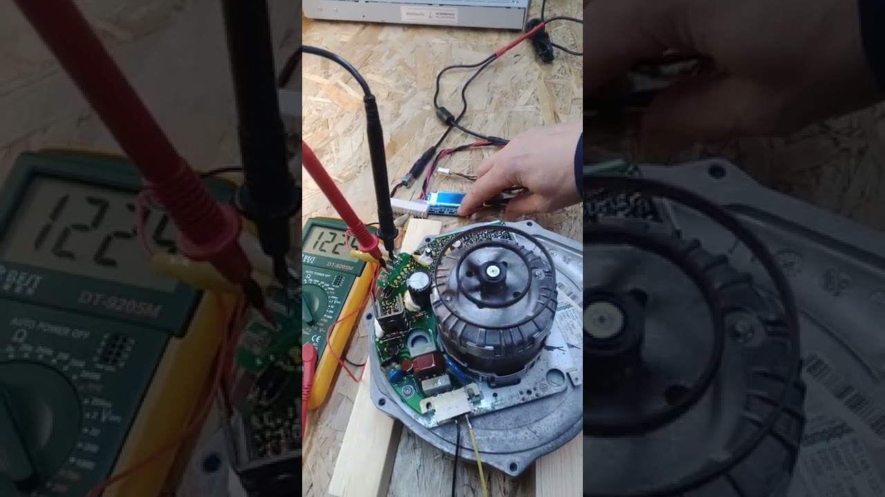 Тест вентилятора EBMPAPST RG148/1200 3633, после ремонта для  Rational SCC 201