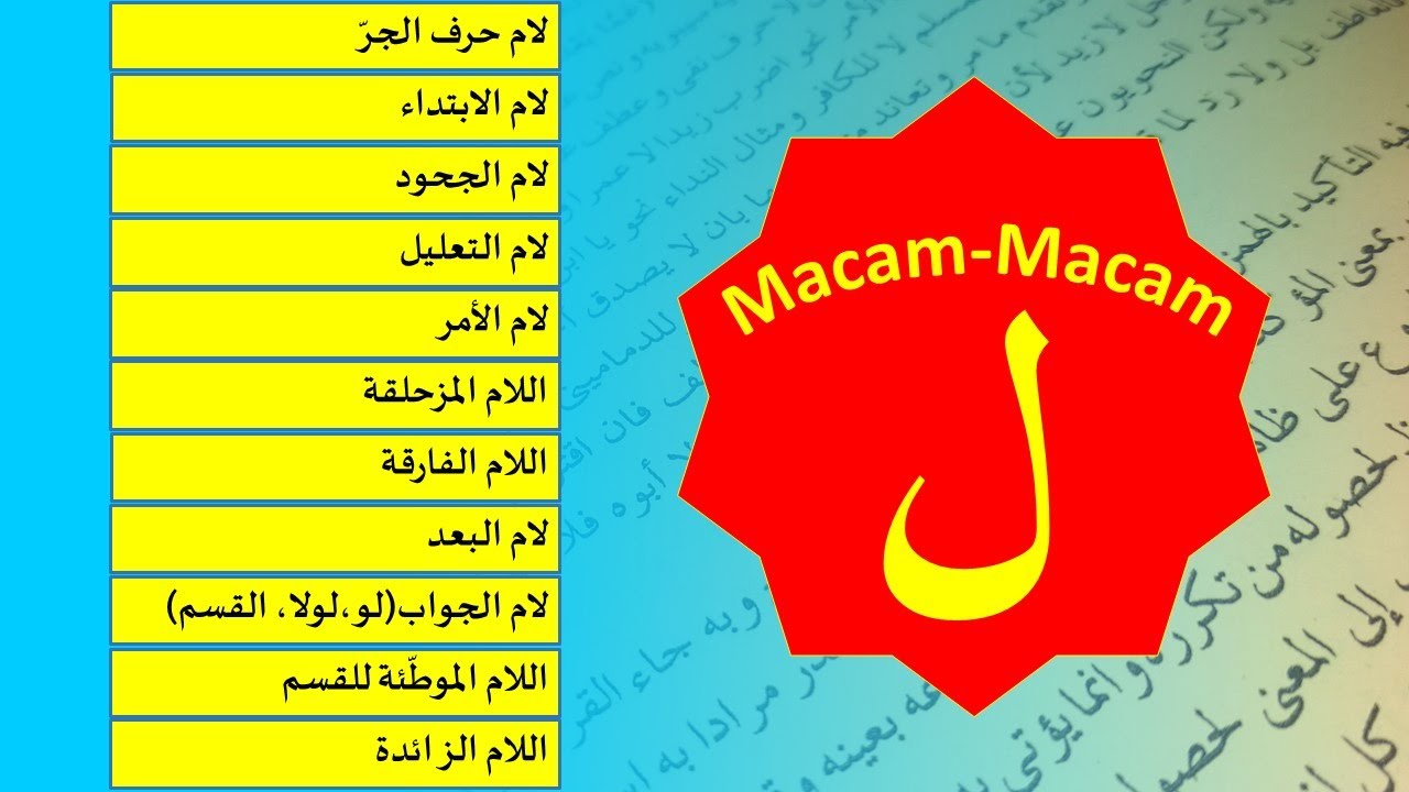 Macam Macam Huruf Laam dalam Ilmu Nahwu - Belajar Bahasa Arab