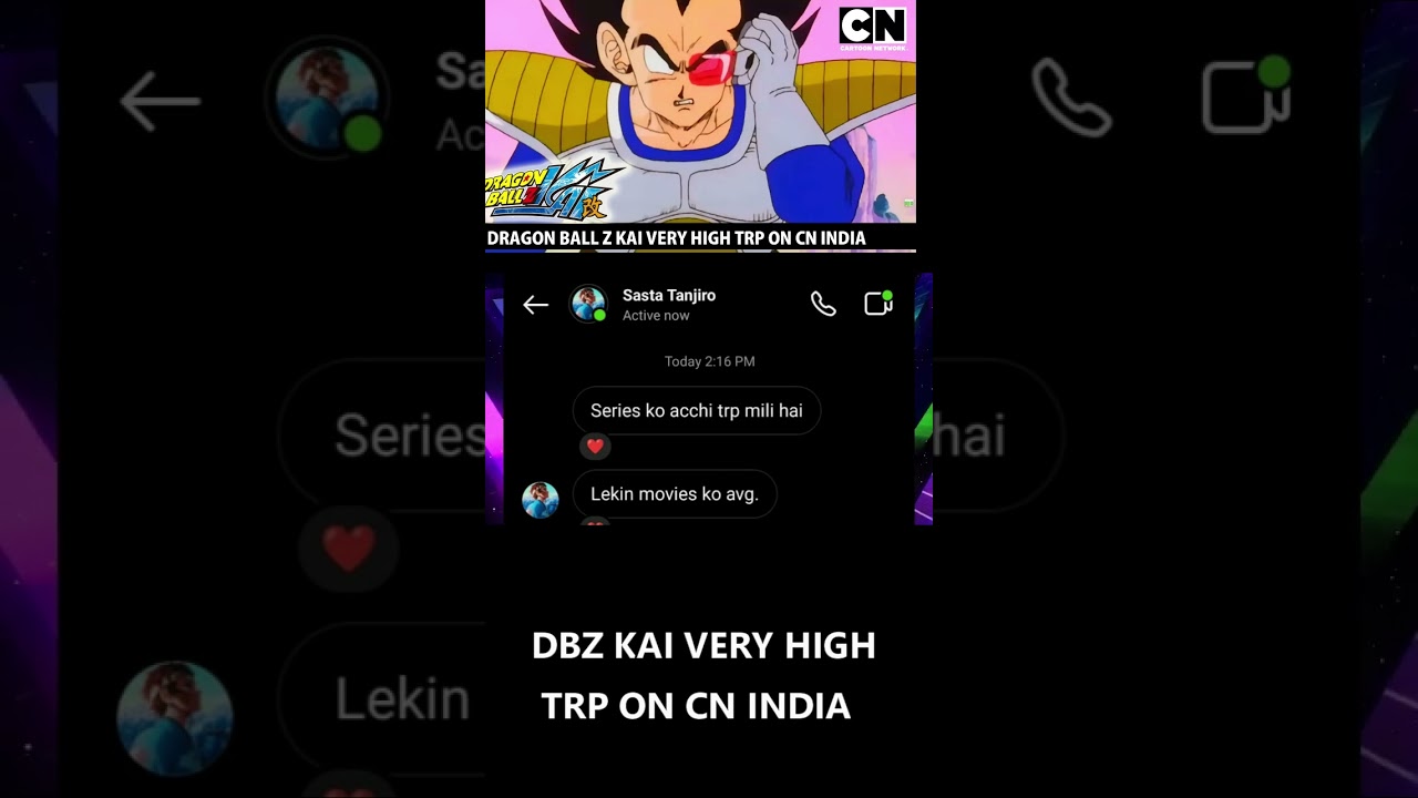 DBZ Kai Very High TRP On CN India #shorts #youtubeshorts