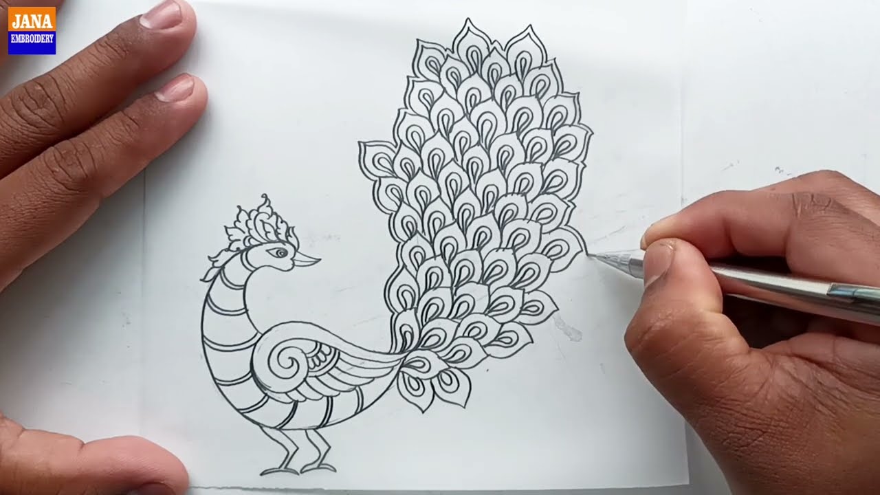 Peacock banane ki drawing| mor ka chitra| how to draw a beautiful peacock drawing| pencil art