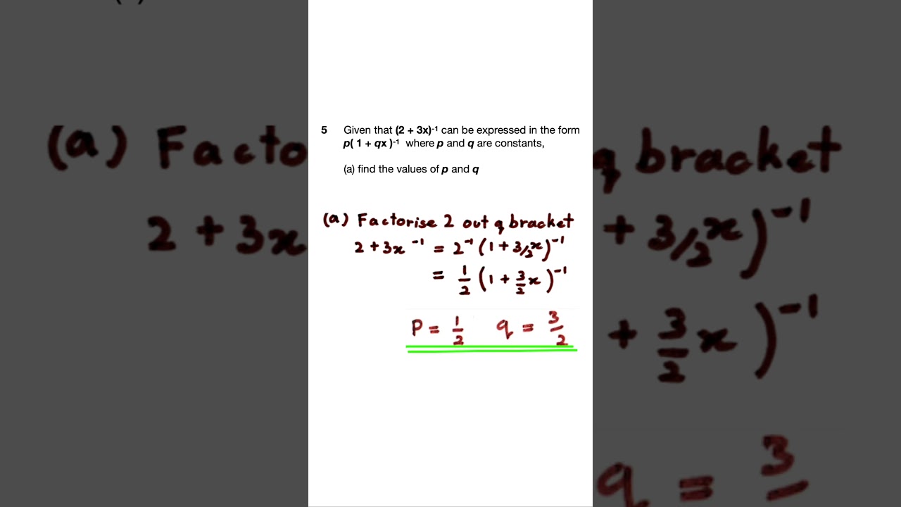 GCSE Further Maths Edexcel Question on Binomial Expansions  | Memseed Academy: Maths and CS tutoring