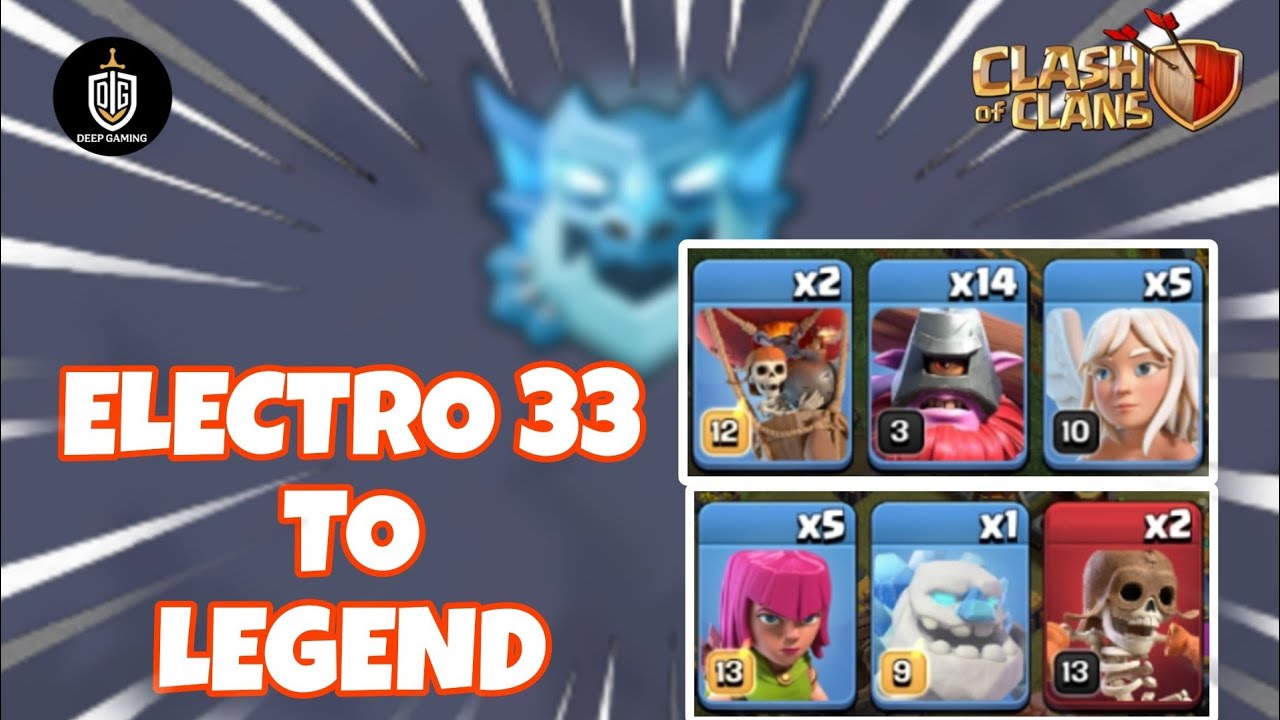 Journey from 'ELECTRO 33' to 'LEGEND' league || #clashofclans #sumit007live #sumit007 