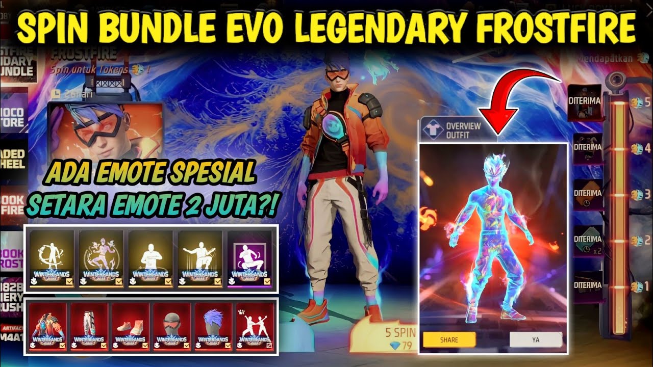 HABIS BERAPA DM BUAT SPIN BUNDLE EVO LEGENDARY FROSTFIRE TERBARU || CUMA PAKAI DISKON DAN TIKET?!