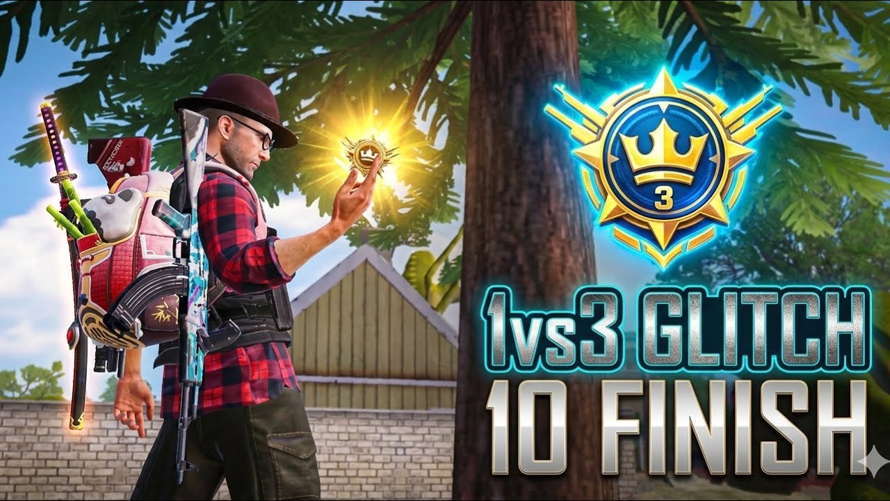 1vs3 BGMI Clutch 🔥 | Glitch Se 10 Finish 😱 Must Watch!