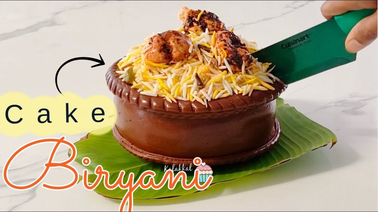 Mud pot Chicken Biryani cake | Chicken dum Biryani Cake | How to make biryani cake