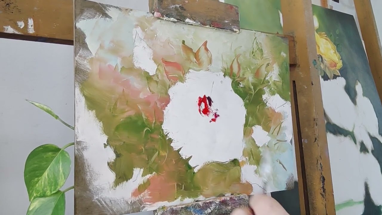 Lo que estaban pidiendo...El verdadero paso a paso de como pintar las ROSAS EN ESPATULA