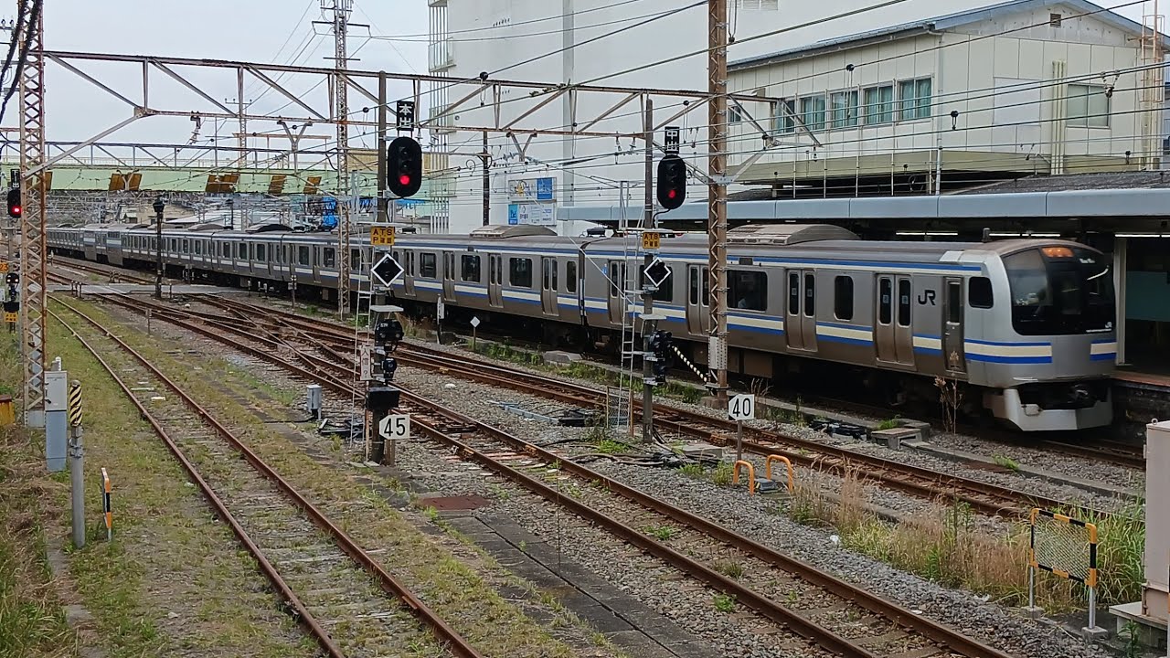 【本日はE217系の日！】JR横須賀線E217系Y26編成 普通 千葉 行き　逗子駅到着