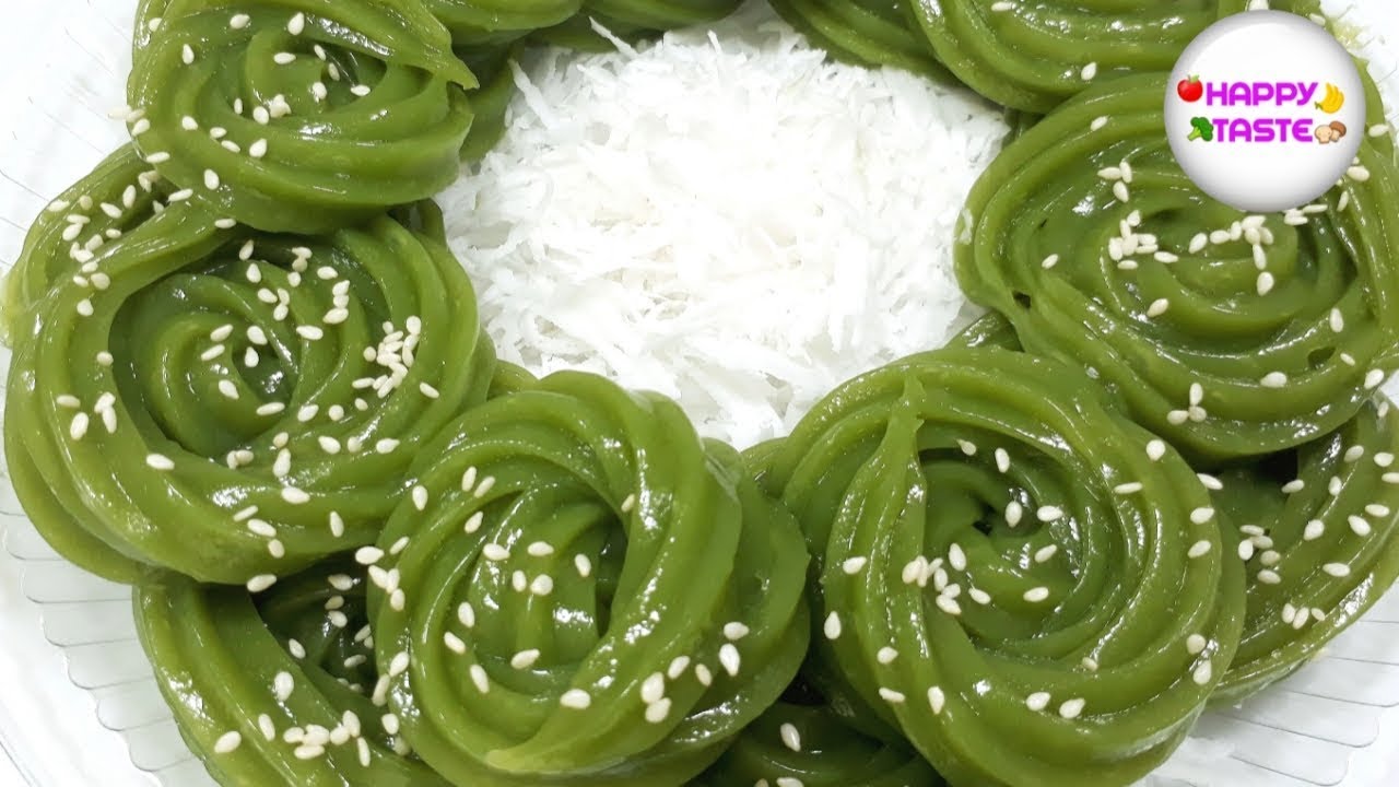 เปียกปูนใบเตยวิธีทำให้สีเข้มสวย Pandan pudding Thai dessert | happytaste