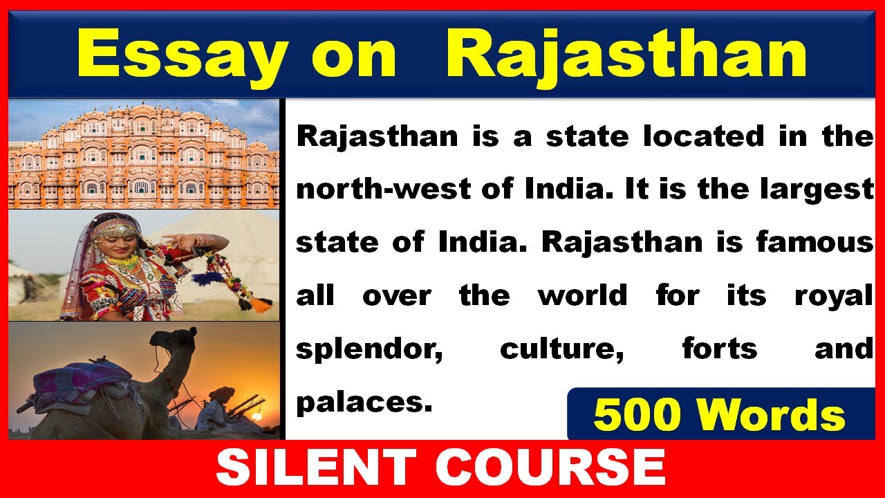 Essay on Rajasthan In English | Rajasthan State Essay In English | English Essay on Rajasthan State