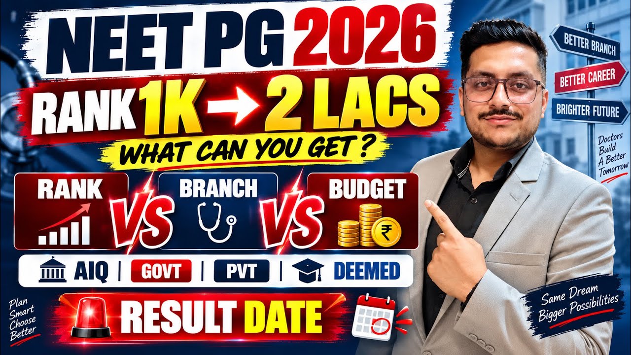 NEET PG 2026🔥RANK V/S BRANCH OPTIONS | BEST OPTIONS IN LOWEST BUDGET RESULT DATE ANSWER KEY CUT OFF