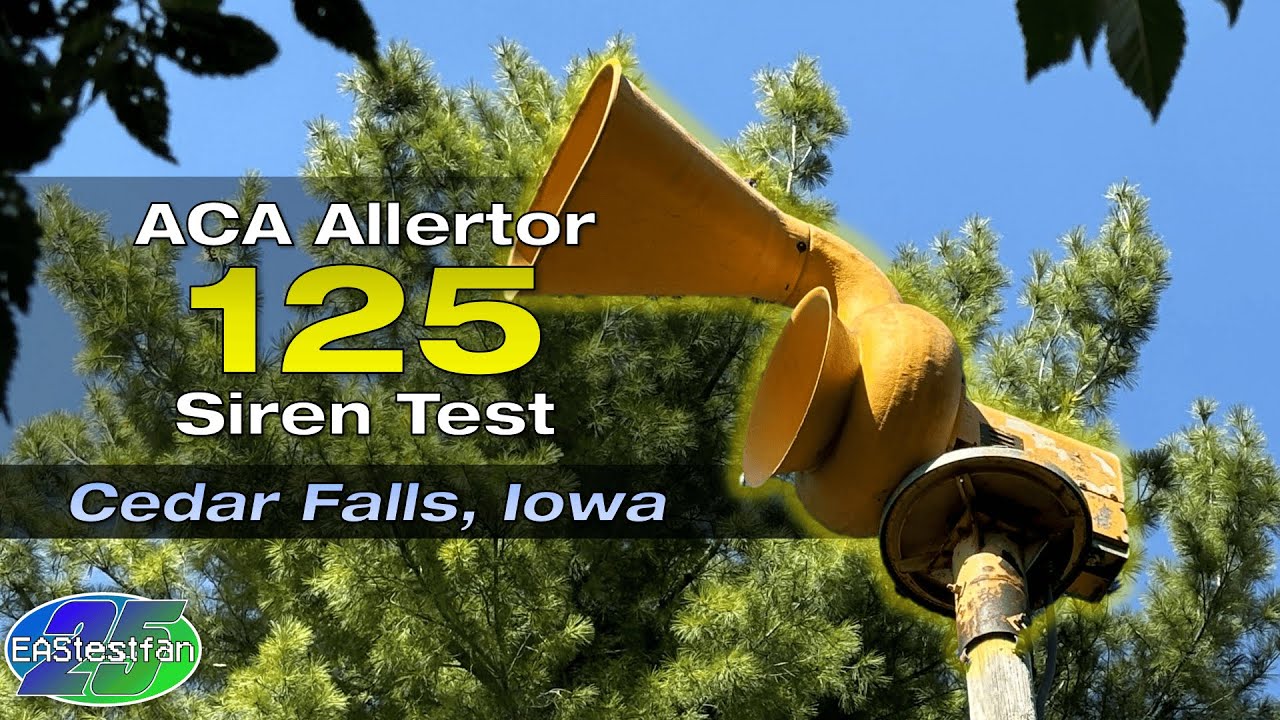 ACA Allertor 125 Siren Test (Full Alert) - Cedar Falls, Iowa