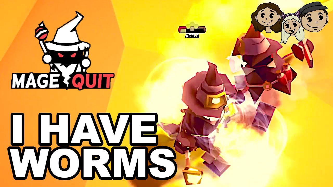 MageQuit Gameplay #1 : I HAVE WORMS | 3 Player