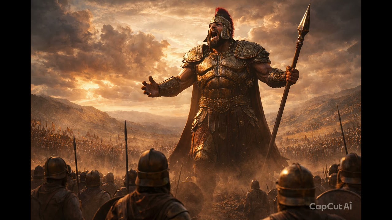 DAVID FACING THE GIANT 