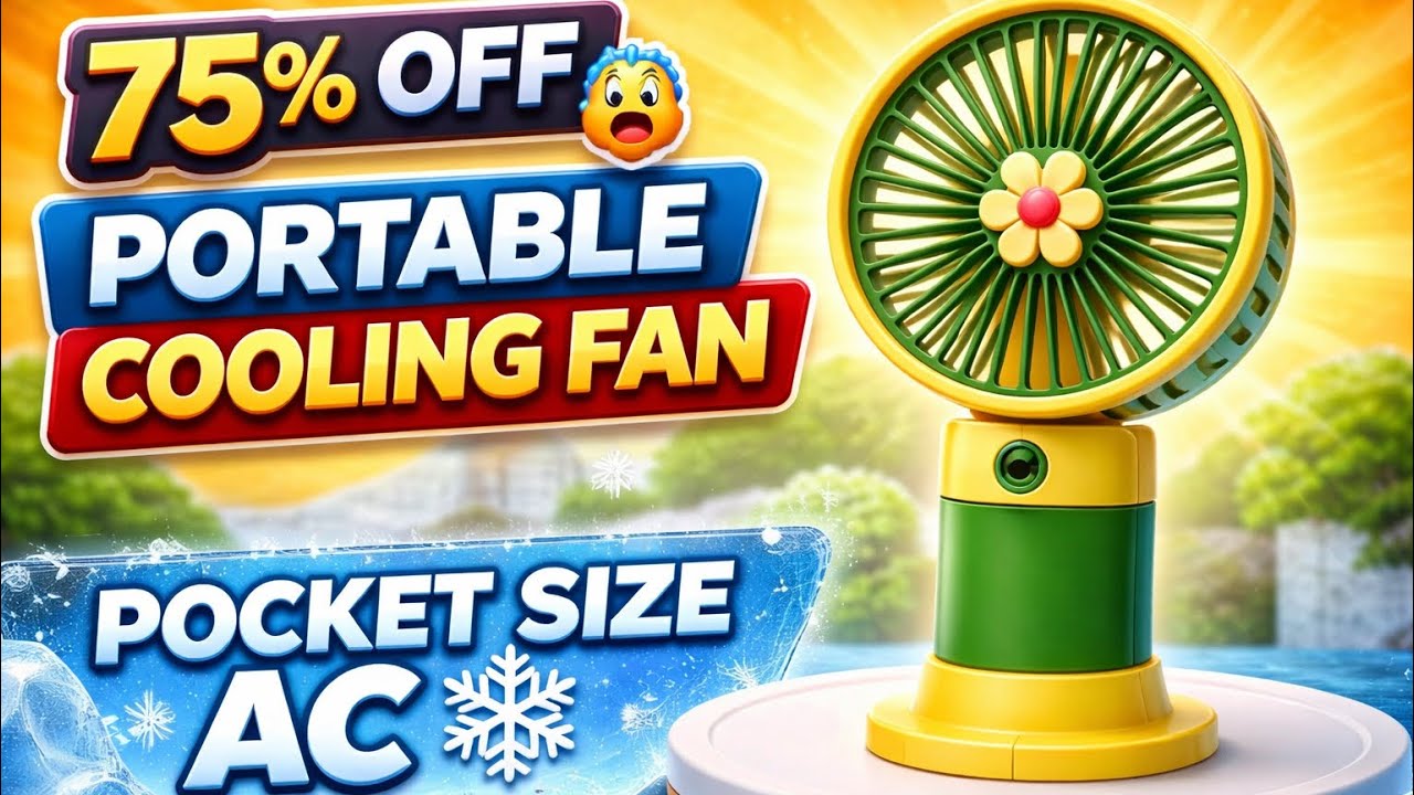 Heat se pareshaan? 🥵 Pocket size AC jaisa cooling fan! Dekhte hain kya ye really worth it hai!