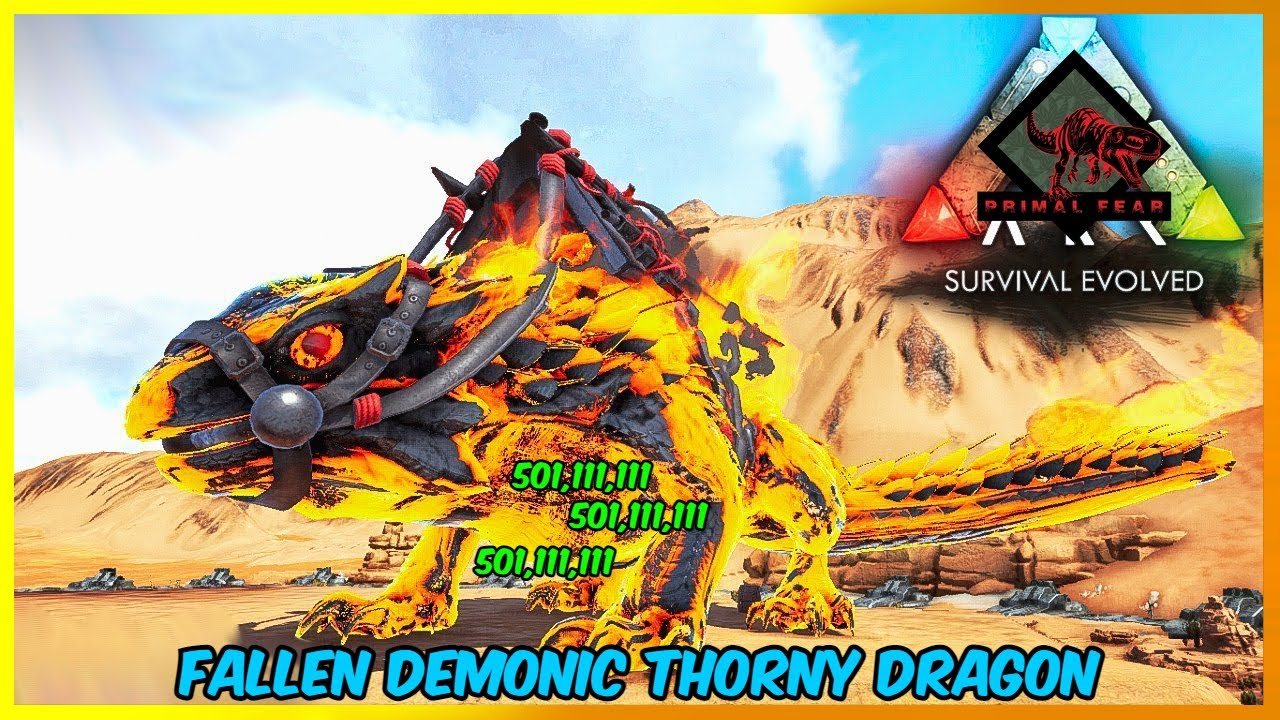 Ark Primal Fear #153 Finalmente um Fallen Demonic Thorny Dragon