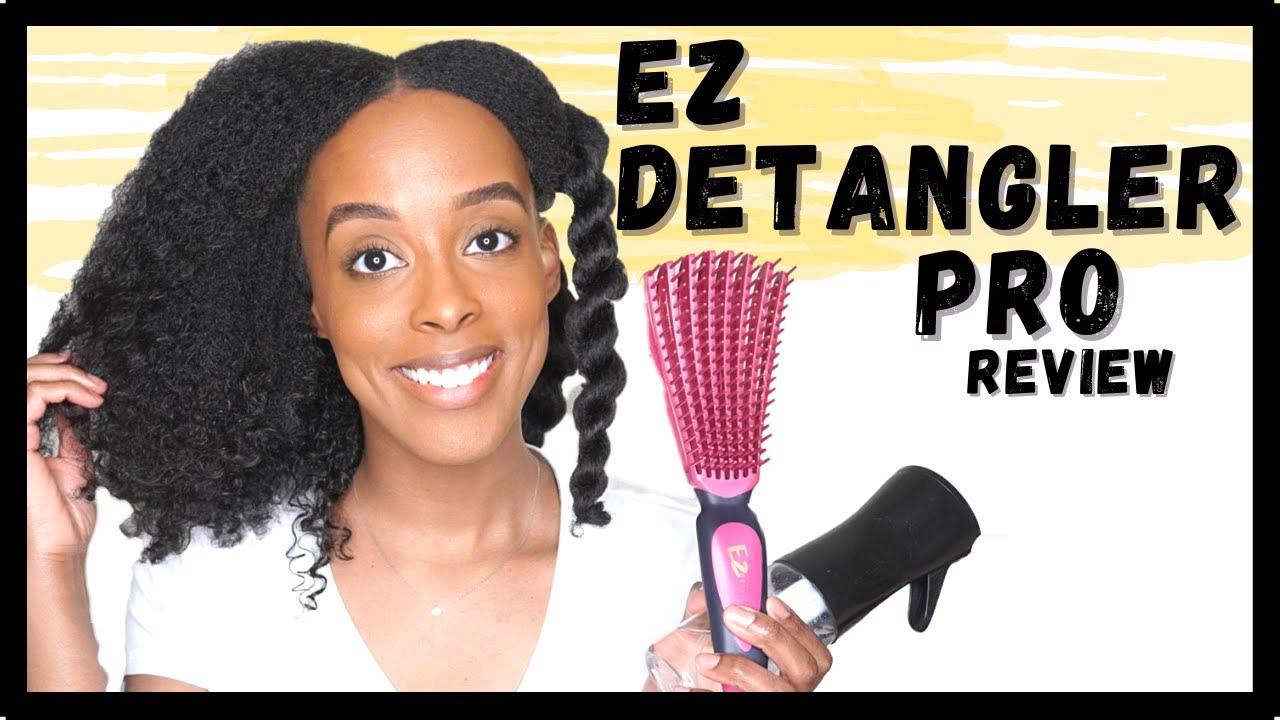 EZ DETANGLER PRO BRUSH REVIEW: Detangle Type 4 Natural Hair | Kia Rene